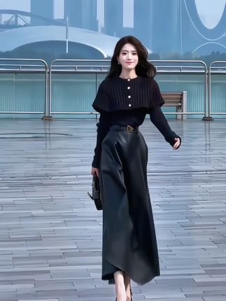 2025春秋新款轻熟风御姐套装针织上衣一整套ootd小众别致半身裙#显瘦显高显气质 #高级感穿搭 #气场全开 #显高显瘦 #气质轻熟风