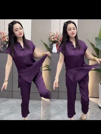 2025夏季新款时尚显瘦气质网红高档洋气女高级百搭宽松大码两件套#洋气减龄 #谁穿谁好看