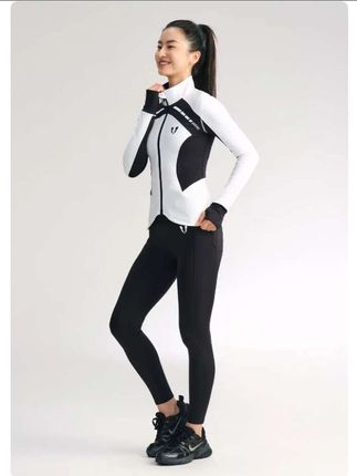 马甲线立领加绒运动外套修身透气女户外跑步运动服秋冬F2531W113