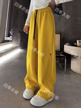 2025秋季新款品质加厚复合高腰刺绣显瘦时尚百搭休闲弯刀裤阔腿裤#秋季新款 #加厚阔腿裤 #百搭休闲 #时尚简约 #春秋新款