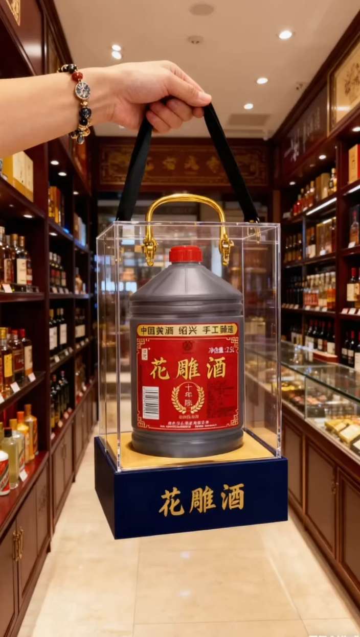 十年陈绍兴花雕酒。黄酒爱好者看过来!这款十年陈绍兴花雕酒,纯手工酿造,入口绵柔甘醇,余韵绵长,小酌或畅饮都很合适,赶紧把它收入囊中,让浓郁酒香时刻陪伴你!#黄酒 #绍兴 #花雕酒 #纯粮酿造 #强烈推荐