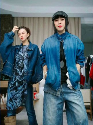 infobyfive2025秋冬新款宽松型夹克牛仔衬衫外套一店NF0507209#谁穿谁好看系列 #穿搭分享