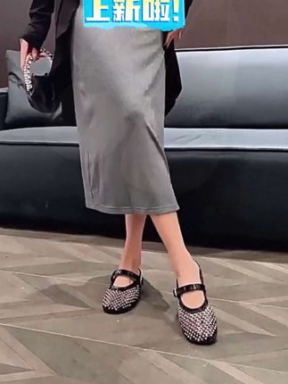 #网面鞋 #半拖鞋 #时尚百搭 #水钻凉鞋 #仙女风凉鞋