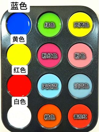 蓝黄红白混合搭配出令人惊讶的颜色#创意制作 #创意 #解压视频#调色#颜色搭配