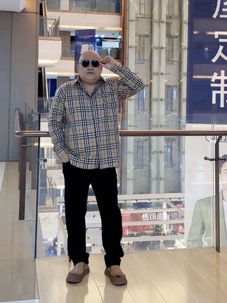 #大码男装 #黑色高弹力牛仔裤 #强烈推荐 #春秋穿搭 #大码衬衫