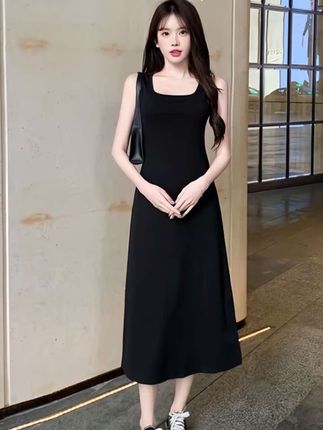 轻奢小众高级感女装宽松休闲慵懒风显瘦长款打底背心裙气质连衣裙#高级感穿搭 #藏肉显瘦穿搭 #减龄气质 #女人味穿搭