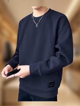 #男士卫衣 #圆领长袖卫衣 #卫衣穿搭 #休闲百搭 #秋季上新