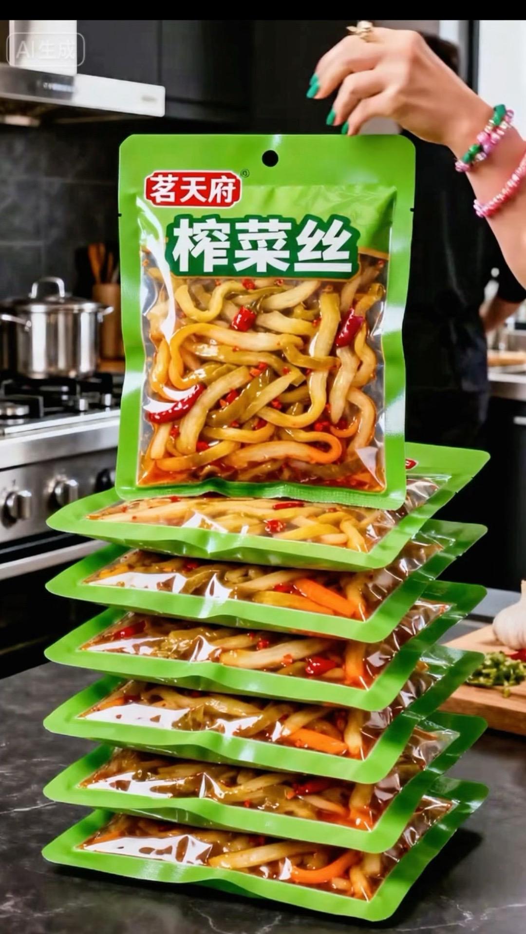 精选新鲜榨菜头,切丝均匀更入味!脆爽口感嚼着香,鲜咸里带点微甜,不管佐餐还是做馅料都合适,小小一袋,随时随地添风味。#榨菜丝#榨菜#咸菜#下饭菜 #谁懂这一口的好吃程度