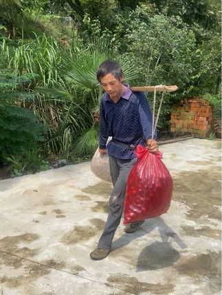 每一份的金寨板栗下山都非常不容易,夹杂着农人的汗水,继续到我二爷家收板栗,看,栗子下山了!#金寨板栗