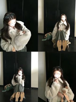 Anna酱秋冬加厚毛毛保暖外套 千金气质环保老钱毛毛外套女 #约会穿搭 #每日穿搭 #今天穿什么 #好看的衣服都在这里