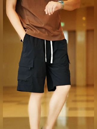 #上热门 JEEP吉普冰丝凉感工装短裤男士夏季休闲中裤宽松外穿速干五分裤子#男士休闲短裤#潮男穿搭 #速干五分裤 #工装短裤