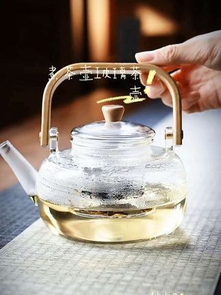 #茶壶茶具 #耐高温防爆玻璃茶壶 #召唤茶友 #竹把提梁壶 #围炉煮茶正当时
