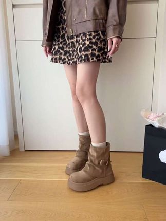 #短靴 #马丁靴 #靴子 秋冬爆款厚底增高勃肯短靴