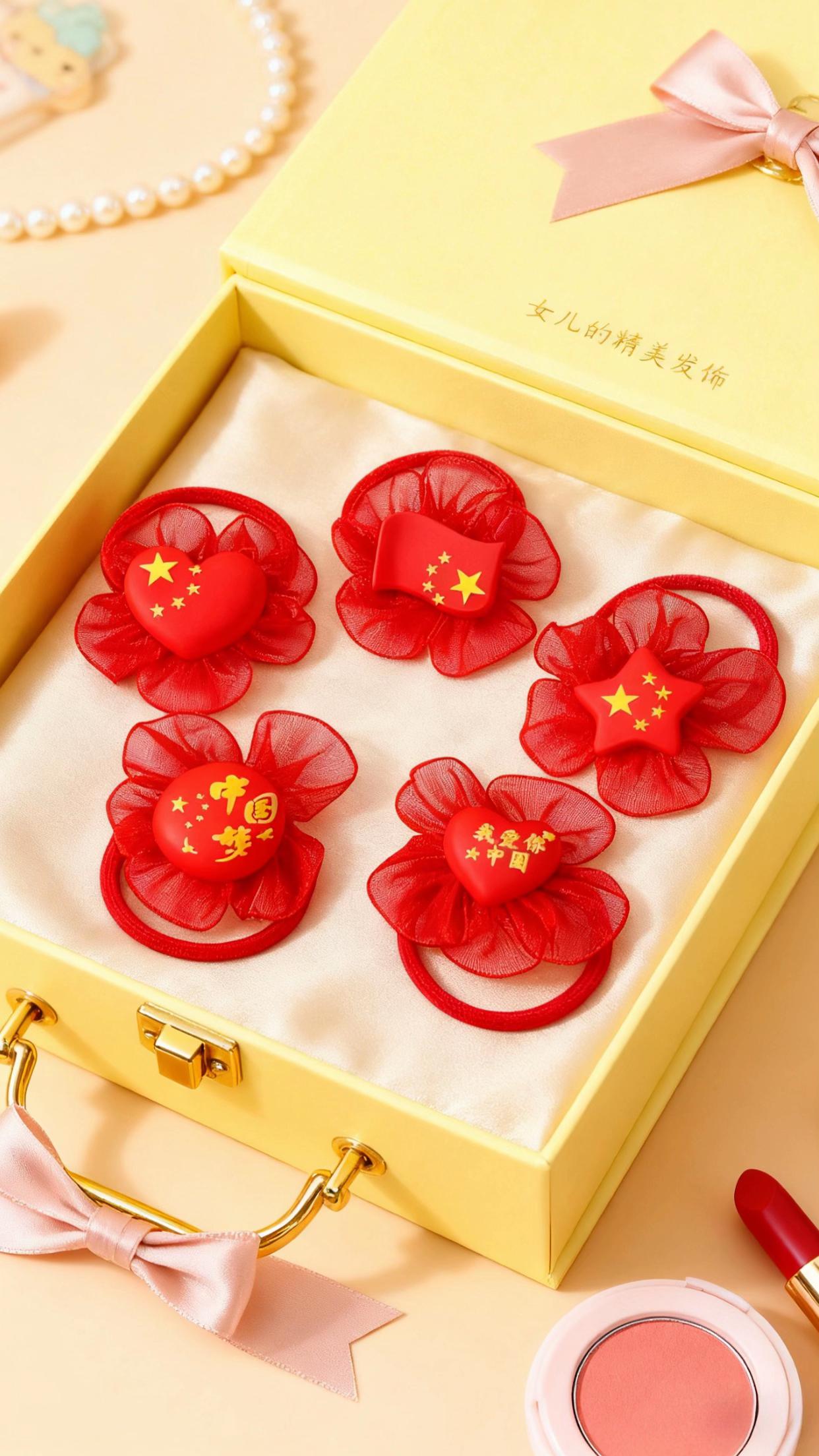 女儿的精美节日发饰#国潮风 #强烈推荐 #节日发饰 #我爱我的祖国 #我爱你中国 @抖音小助手 @抖加🔥上热门🔥dou+🔥热点宝 @抖音创作小助手
