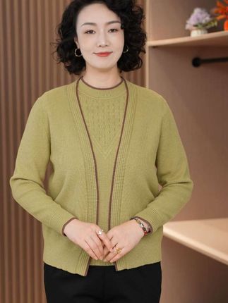 妈您一辈子都围着我转,现在换我为您买一次单#妈妈装#中老年女装#显瘦遮肉 #真两件套