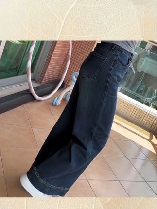 复古牛仔直筒裤女早秋新款窄版遮肉显瘦时尚百搭款高腰阔腿裤女#裤子搭配 #简约大气 #牛仔裤穿搭 #穿出大长腿 #百搭神裤