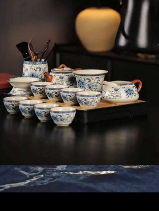 青花瓷汝密茶具套装功夫茶茶具套装送人自用都很不错啊!#青花瓷#汝窑#茶具 #功夫茶 #无限回购的宝藏单品