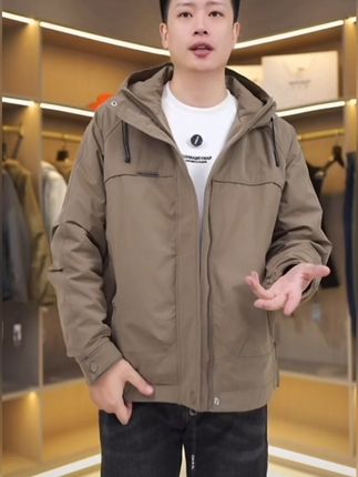 【中秋】TUCANO/啄木鳥工装加棉加厚连帽夹克男士冲锋 衣保暖外套上衣1116 #男士连帽棉服外套 #保暖又好看 #冬季必备