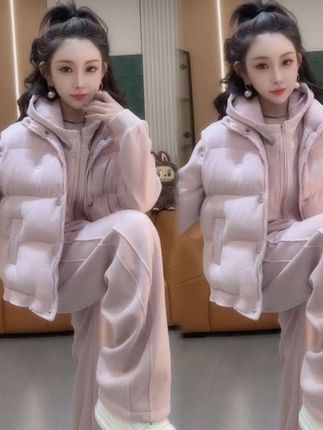 #加绒大码三件套#高档套装女 #时尚显瘦套装 #秋冬穿搭新鲜感在线#大码三件套