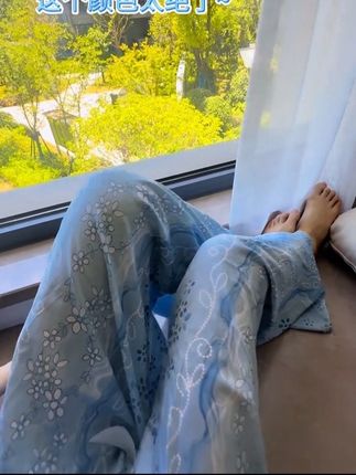 棉绸凉凉裤夏日神裤!按头安利给大家!新花色海洋绝绝子! #小个子穿搭 #源头工厂 #睡衣 #夏季新款 #棉绸