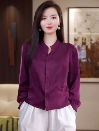#高级感穿搭 #百搭上衣 #通勤搭配 #遮肉显瘦穿搭 2025年秋季新款圆领修身长袖洋气T恤女百搭纯欲风抗起球显瘦小衫