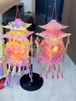 抖音旗舰菲寻2025新款中秋节灯笼儿童手提仙宫宫灯挂饰花灯幼儿园手工diy#看过来 #创意手工 #创意礼物 #手工diy #与众不同
