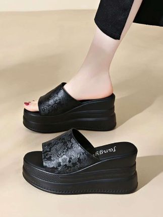 小个子厚底增高拖鞋夏季外穿2025新款坡跟不累脚凉拖#凉拖鞋#女鞋#增高鞋#凉鞋#夏季新款