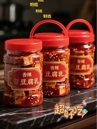 无辣不欢的家人们有福啦!这款湖南特产香辣豆腐乳。打开盖子香味直往鼻子里钻。吃起来口感细腻,辣得恰到好处,不是那种干辣,而是带着醇厚豆香的香辣,越吃越上头。配料表干净,吃着超安心。家人们都给我冲!#下饭菜 #湖南香辣豆腐乳#豆腐乳#美味下饭菜 #优质农产品