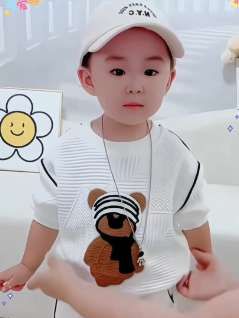 #儿童春款  洋气酷帅围巾熊时髦两件套长袖#小童套装#可爱萌娃 #潮童穿搭 #就是这么帅