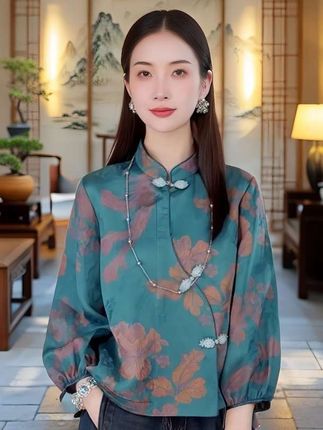 #新中式立领上衣#早秋穿搭 #时尚洋气百搭