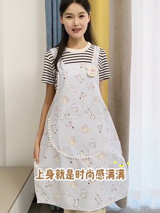 新款背带可爱厨房围裙,大口袋收纳,耐脏耐磨多款可选#源头工厂 #围裙 #男士神仙单品 #在抖音入手的好东西 #好物推荐分享