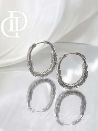 925银耳饰 梁雅帝新品【胖龙鳞】cnc碎冰冰椭圆U形气质银耳饰#时尚单品 #种草 #潮流饰品 #配饰的重要性 #日常搭配