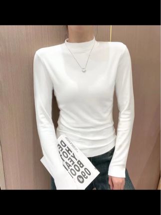 半高领打底衫女2025新款外穿百搭春季经典内搭长袖修身款上衣#打底衫 #长袖 #内搭外穿都好看 #修身显瘦 #上衣