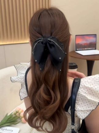 一眼心动的蝴蝶结飘带抓夹!浮生若梦新款把高级感焊在头上了~#蝴蝶结抓夹#抓夹