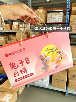 怎么会不幸福呢~ 提前收到了好朋友送的兔子 月饼 #中秋节 #礼物 #惊喜 #月饼