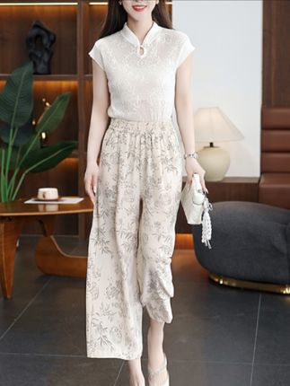 2025夏季凉爽大码胖MM冰丝裙裤显瘦高腰宽松大脚裤碎花裙子#大码女装 #凉爽透气 #显瘦显高显气质 #大脚裤 #超便宜超划算