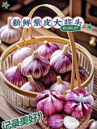紫皮大蒜。这个大蒜辣味纯正肉质白嫩,蒜香浓郁、蒜肉紧实、拿来炒菜,凉拌,烧烤都很香,还有好多姐妹用它来做腊八蒜和糖蒜,要是家里有喜欢吃蒜的人,就不要错过哦!#紫皮大蒜 #优质农产品 #抖音美食推荐官#超便宜超划算 #抖音助农