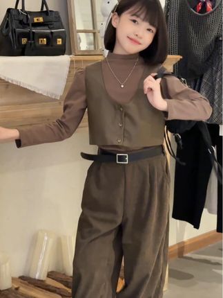 女儿这么穿真酷!!#套装穿搭