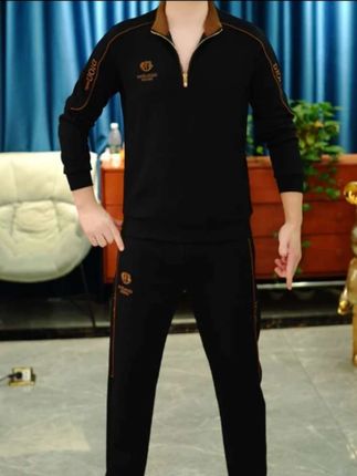 2025秋季男士长袖翻领时尚休闲百搭套头卫衣条纹小标套装TZ2010#潮流时尚穿搭 #时髦穿搭 #性价比超高 #面料柔软舒适 #爆款热卖中