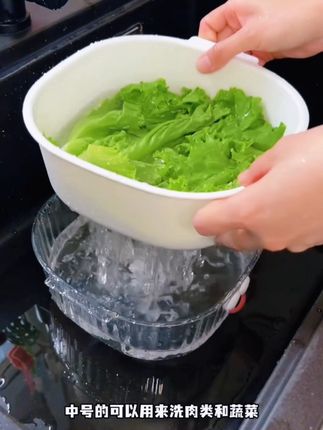 看一眼就心动的沥水篮、配色太好看了,质感还特好。#厨房好物 #沥水篮 #水果篮