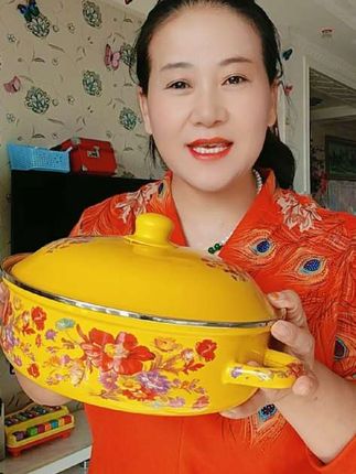 #搪瓷拉面带盖盆#厚实漂亮耐用又便宜又好用的和面盆新疆包邮