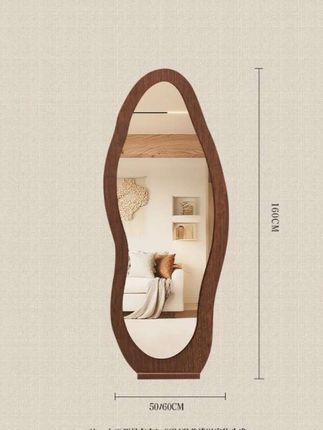 心动了很久的芒果落地镜被我搬回家咯 #复古美式落地穿衣镜#服装店创意全身镜#简约新中式家用壁挂靠墙镜子