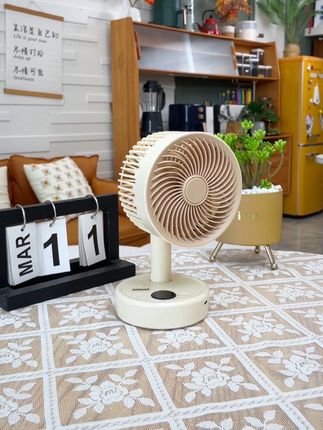 这个桌面小风扇挺实用的 风力大 还能摇头 还是充电的 不用一直插着电