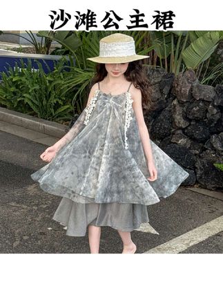 #沙滩裙穿搭  女童连衣裙2025新款儿童洋气夏装大童沙滩裙子女孩夏天网红公主裙#女童连衣裙 #公主裙公主梦 #网红裙子测评 #好物推荐🔥