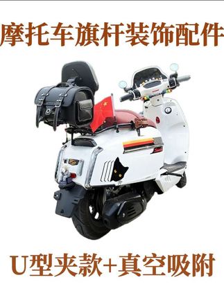 摩托车旗杆 吸盘支架踏板摩旅装备改装骑行装饰通用配件摩托车小红旗 #创作灵感 #摩托车小红旗#摩托车旗杆#吸盘小红旗#机车@DOU+小助手