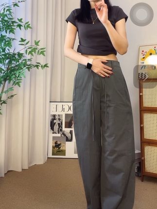 中低腰宽松阔腿工装裤 #阔腿裤 #中低腰 #工装裤 #工装裤女 #工装裤女孩