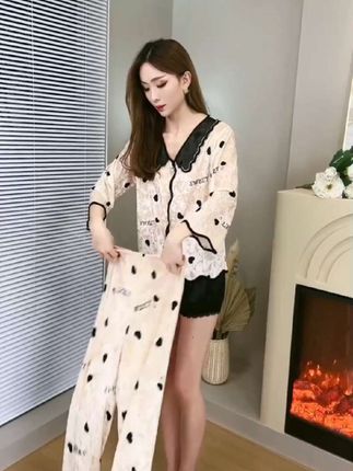 #秋冬款#金钻绒#睡衣套装#公主风#家居服@巨量千川 @DOU+小助手