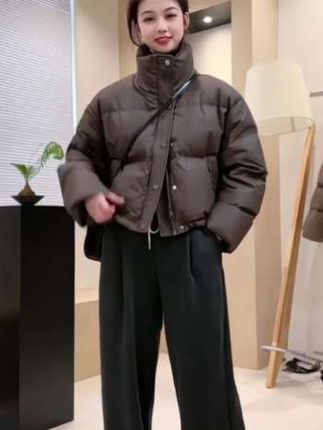#短款棉服外套 #宽松棉服 #休闲时尚穿搭 #短款面包服棉衣