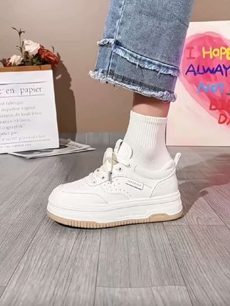 回力小白鞋女2025新款阔腿裤专用鞋厚底气质百搭鞋子久站不累女鞋#软底软面穿上超舒服