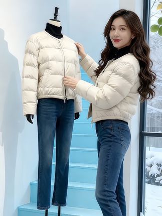 秋冬韩版气质保暖气质棉服外套高腰遮胯裤子日常穿搭两件套潮#时尚气质穿搭 #潮流时尚穿搭 #每天穿搭分享